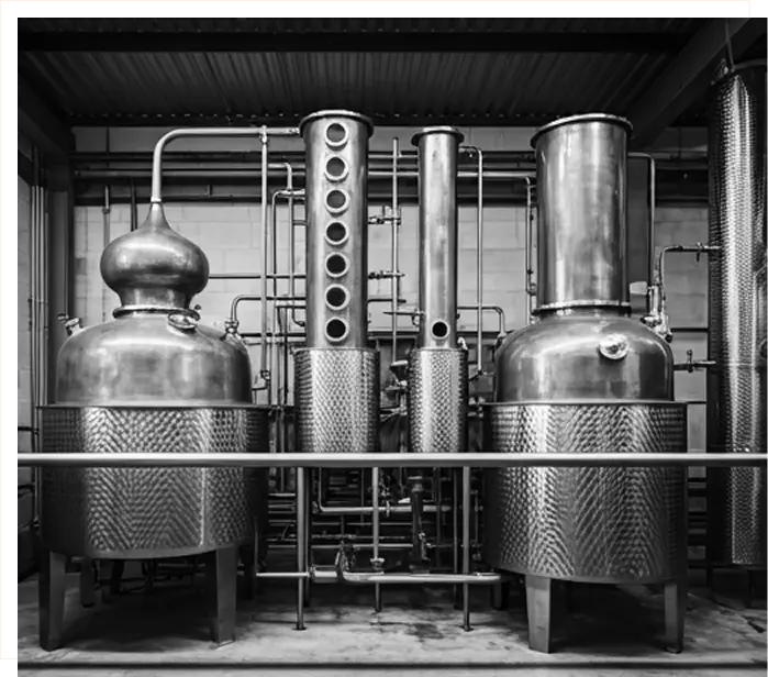 Powdermen Spirits copper distillation stills